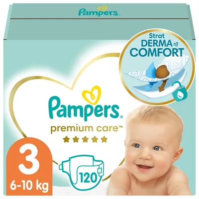 Підгузки дитячі Pampers Premium Care розмір 3, 6-10 кг, 120 шт