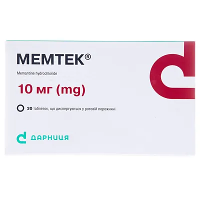 Мемтек таблетки, дисперг. в рот. порож. по 10 мг №30 (15х2)