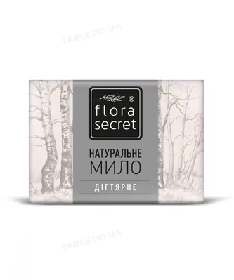 Мило Flora Secret дігтярне, з березовим дьогтем, 75 г