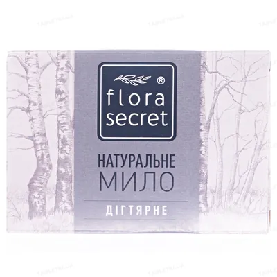 Мило Flora Secret дігтярне, з березовим дьогтем, 75 г