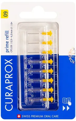 Набір йоржиків міжзубних Curaprox Prime Refill CPS 09 без тримача, жовтий, 8 шт