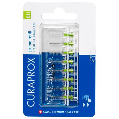 Набор ершиков межзубных Curaprox Prime Refill без держателя, салатовый, 8 шт