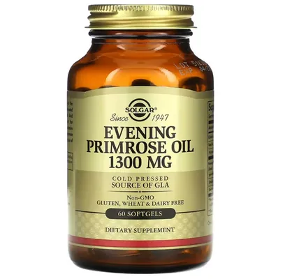 Примули вечірньої олія Solgar Evening Primrose Oil 1300 мг м'які капсули №60