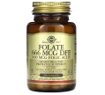 Solgar Фолат Folate 666 mcg (400 mcg Folic Acid), 250 таблеток