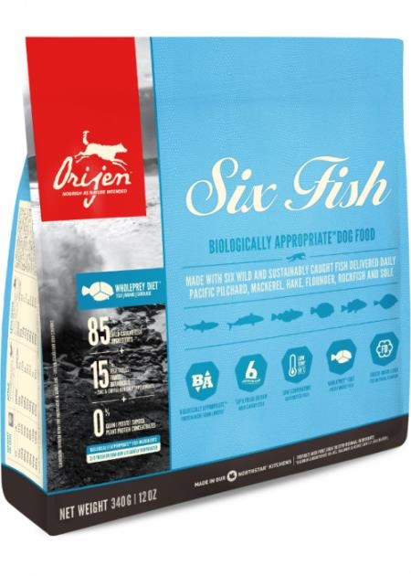 Корм сухий для собак Orijen 6 Fish Dog на всіх стадіях життя, 340 г (x24)