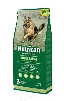Корм сухий для собак великих порід Nutrican Adult Large зі смаком курки, 15 кг