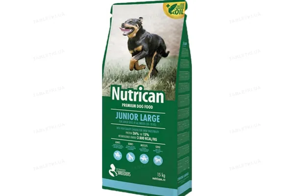 Корм сухий для цуценят всіх порід Nutrican Junior, 15 кг