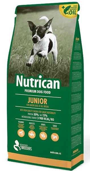 Корм сухой для щенков всех пород Nutrican Junior, 3 кг