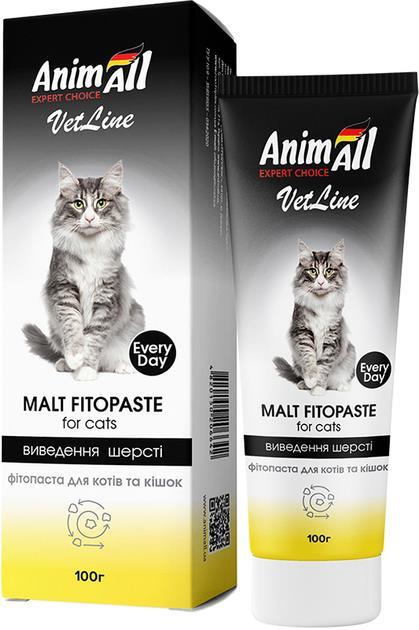 Фитопаста для кошек AnimAll VetLine для вывода шерсти, 100 г