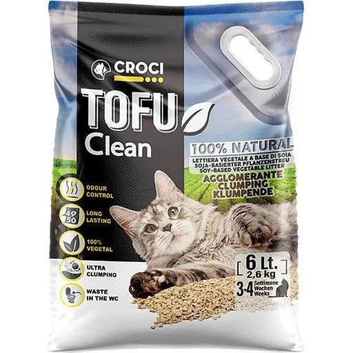 Наполнитель для кошачьего туалета Croci Тофу Clean, 6 л