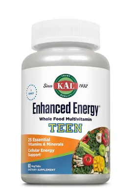 Мультивітаміни для підлітків KAL Enhanced Energy Teen, 60 вегетеріанських таблеток