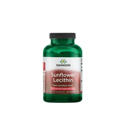 Лецитин подсолнечный Swanson Sunflower Lecithin 1200 мг, 90 гелевых капсул