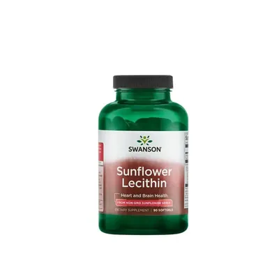 Лецитин соняшниковий Swanson Sunflower Lecithin 1200 мг, 90 гелевих капсул