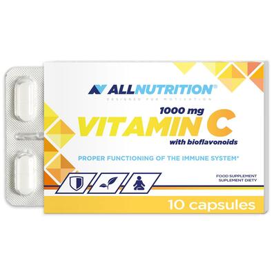 Витамин С Allnutrition Vitamin C 1000 With Bioflavonoids, 10 капсул