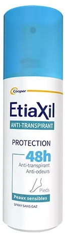 Дезодорант-антиперспірант спрей Etiaxil 48h для ніг від помірного потовиділення, без газу, 100 мл