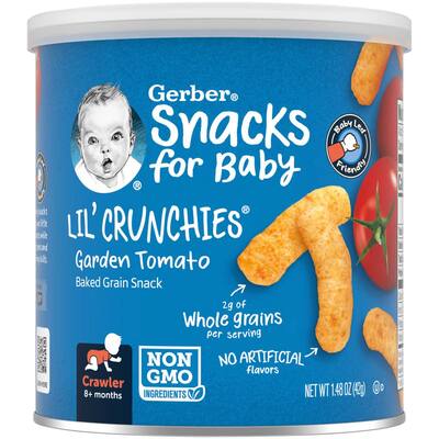 Палочки Gerber Lil' Crunchies для детей с 8 месяцев со вкусом садовых помидоров, 42 г