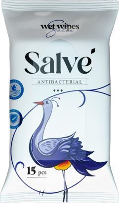 Салфетки влажные Salve антибактериальные, 15 шт