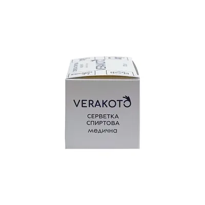 Серветки спиртові Verakoto 30 мм х 60 мм №100