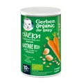 Снеки Gerber Organic пшенично-вівсяні з морквою для дітей з 10 місяців, 35 г