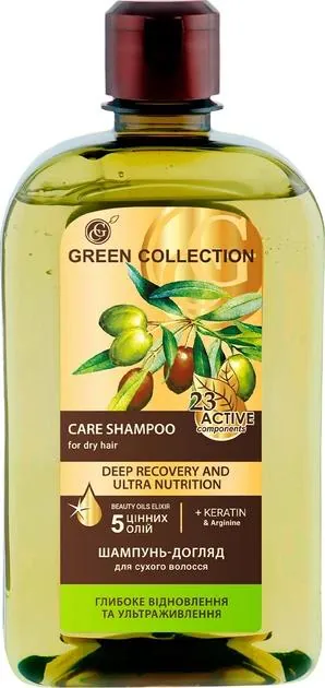 Шампунь-догляд Green Collection глибоке відновлення і ультраживлення, 500 мл