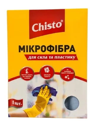 Серветки для вікон та пластику Chisto з мікрофібри, 1 шт