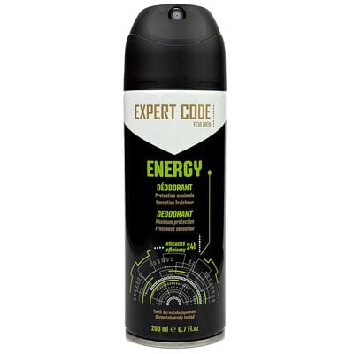 Дезодорант спрей Expert Code Energy для мужчин, 200 мл