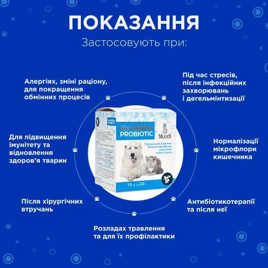 Комбифлор Пробиотик Modes порошок для поддержания баланса микрофлоры кишечника собак и кошек по 2 г 15 пакетиков