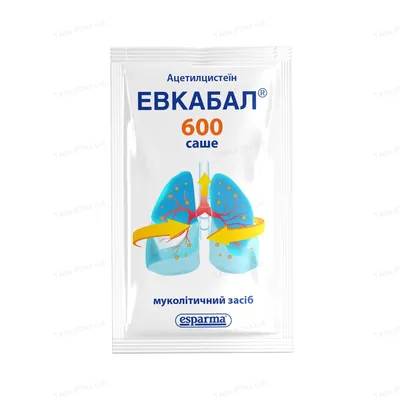 Евкабал 600 саше порошок д/ор. р-ну 600 мг/3 г №20 у саше