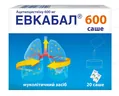 Евкабал 600 саше порошок д/ор. р-ну 600 мг/3 г №20 у саше