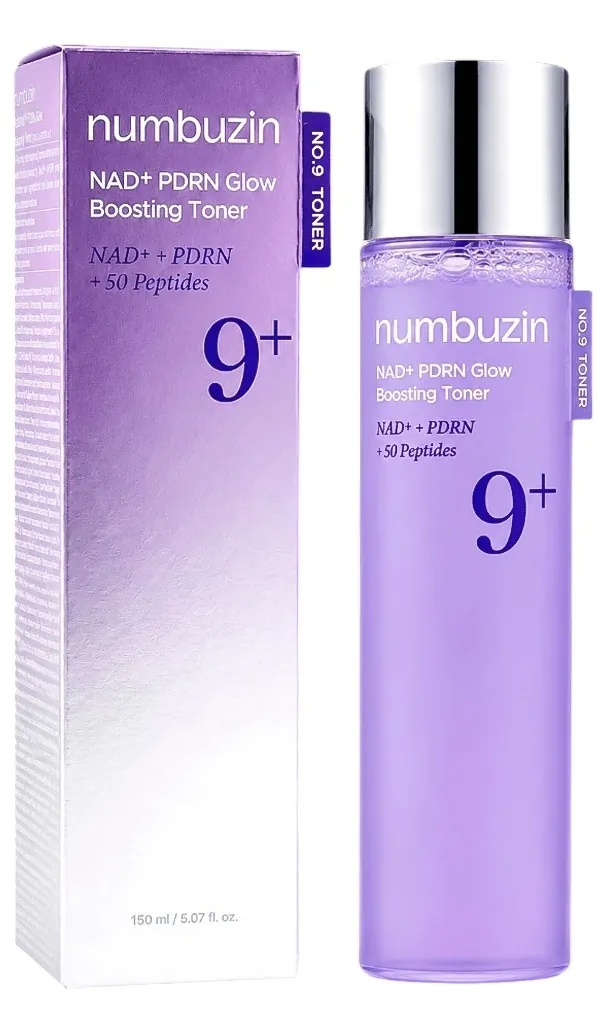 Тонер для обличчя Numbuzin No 9 NAD PDRN Glow Boosting Toner відновлювальний для сяйва шкіри, 150 мл