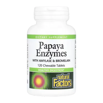 Ферменти папаї Natural Factors Papaya Enzymes, 120 жувальних таблеток
