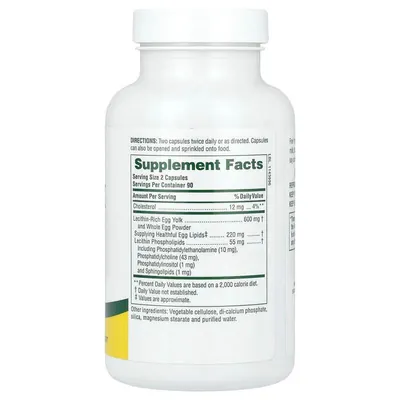 Лецитин із яєчних жовтків Nature's Plus Egg Yolk Lecithin 600 мг, 180 вегетаріанських капсул