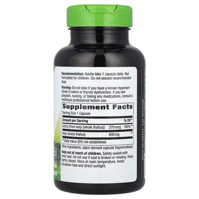 Келп Nature's Way Kelp 600 мг, 180 вегетарианских капсул