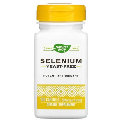 Селен Nature's Way Selenium 200 мкг, 100 капсул