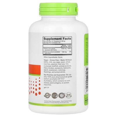 Аскорбат натрия Буферизованный витамин С NutriBiotic Sodium Ascorbate Immunity, 227 г