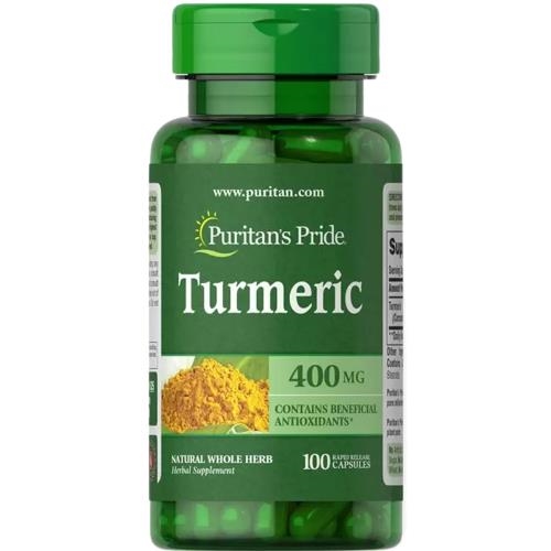 Куркума Puritan's Pride Turmeric 400 мг, 100 капсул