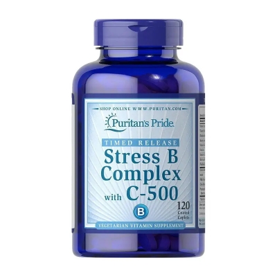 Комплекс Puritan's Pride Stress B-Complex with Vitamin C-500 Timed Release, 60 каплет