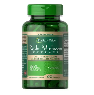 Экстракт грибов Рейши Puritan's Pride Reishi Mushroom Extract 800 мг, 60 капсул