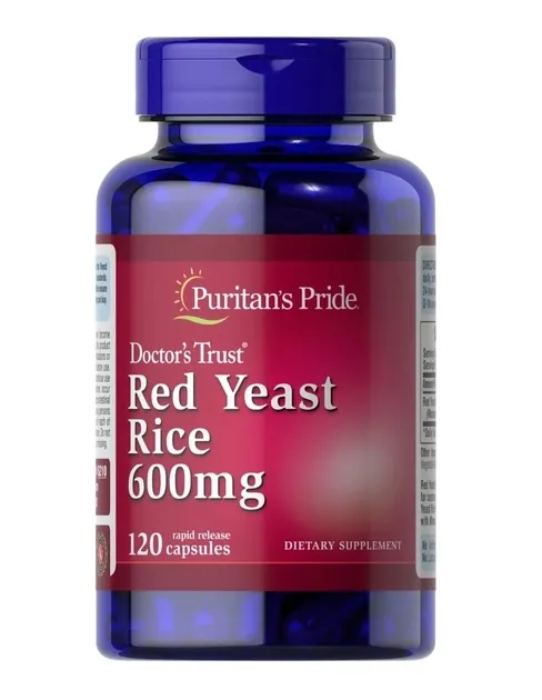 Червоний дріжджовий рис Puritan's Pride Red Yeast Rice 600 мг, 120 капсул