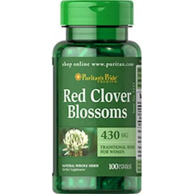 Червона конюшина Puritan's Pride Red Clover Blossoms 430 мг, 100 капсул