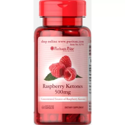 Малиновые кетоны Puritan's Pride Raspberry Ketones 500 мг, 60 капсул