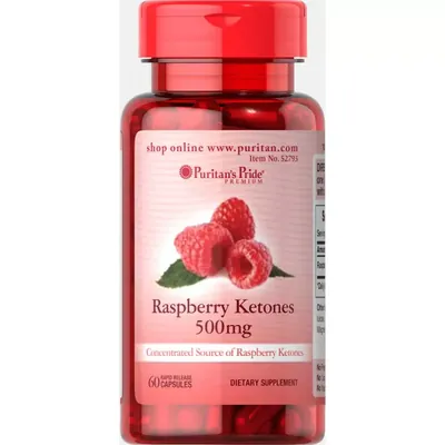 Малинові кетони Puritan's Pride Raspberry Ketones 500 мг, 60 капсул