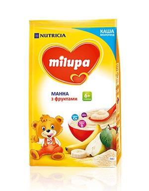 Каша молочная Milupa манная с фруктами для детей с 6 месяцев, 210 г