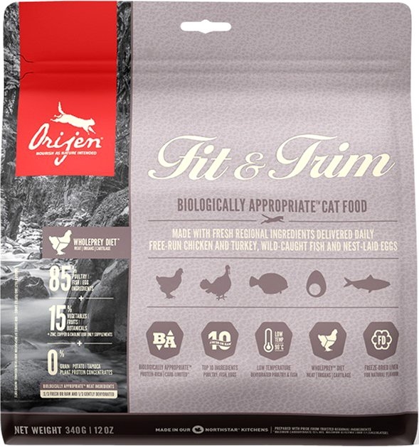 Корм сухий для кішок з надмірною вагою Orijen Fit & Trim cat, 340 г (x24)