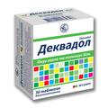 Деквадол таблетки д/рассас. со вкус. мяты №30 (6х5)
