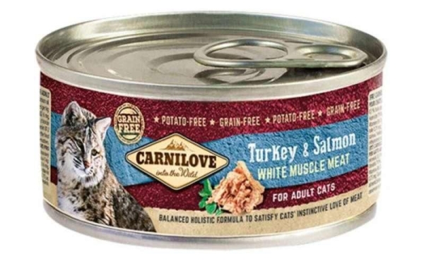 Корм влажный для кошек Carnilove Turkey & Salmon Cat Adult с мясом индейки и лосося, 100 г