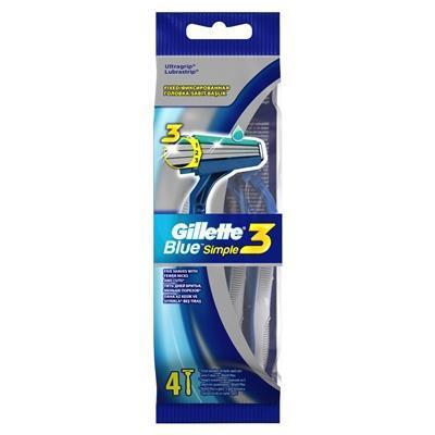 Бритвы Gillette Blue 3 Simple одноразовые, 4 шт