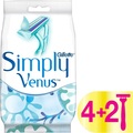 Бритвы Simply Venus 2 одноразовые женские, 6 шт
