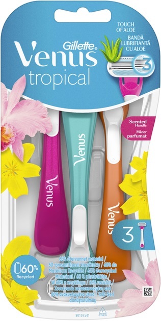 Бритвы Venus 3 Tropical одноразовые женские, 3 шт