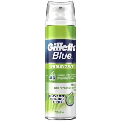 Гель для бритья Gillette Blue для чувствительной кожи, 200 мл